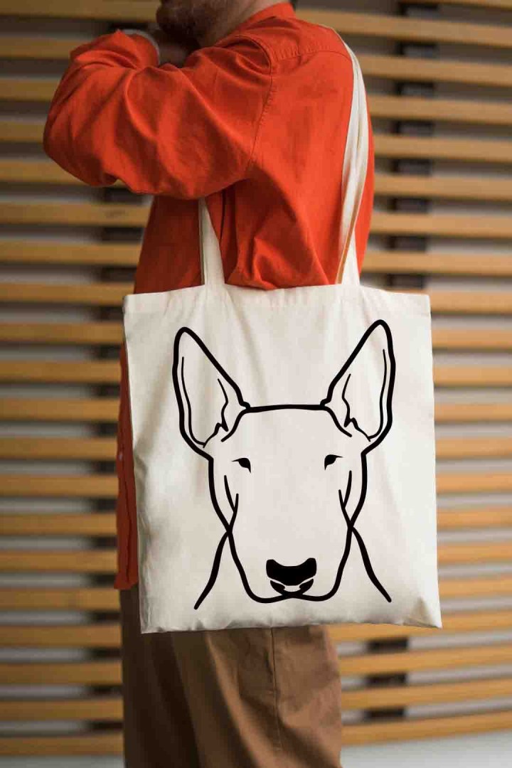 Torba z głową bulteriera idealna dla psiarzy