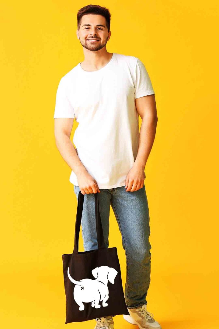 Torba pupa jamnika - zabawna torba dla psiarza