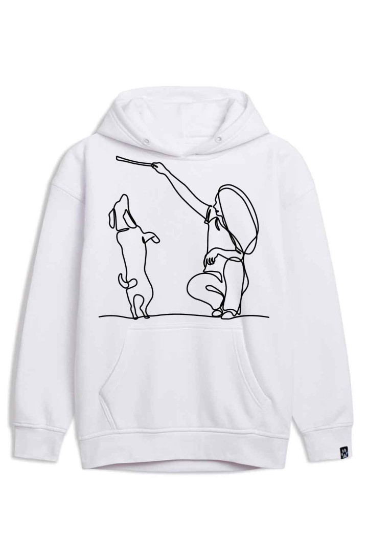 Bluza nauka sztuczek z psem