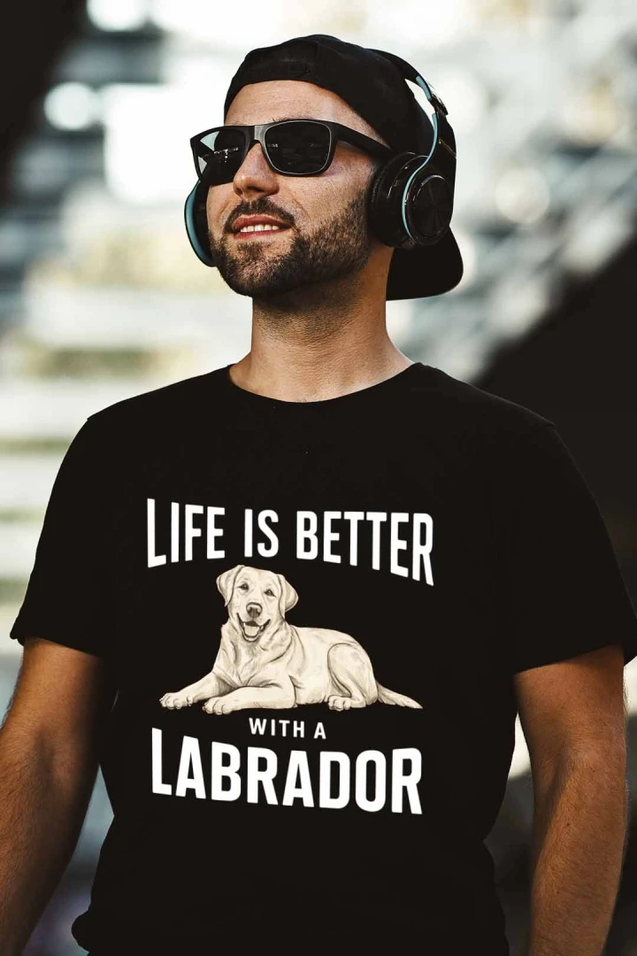Koszulka lepsze życie z labradorem