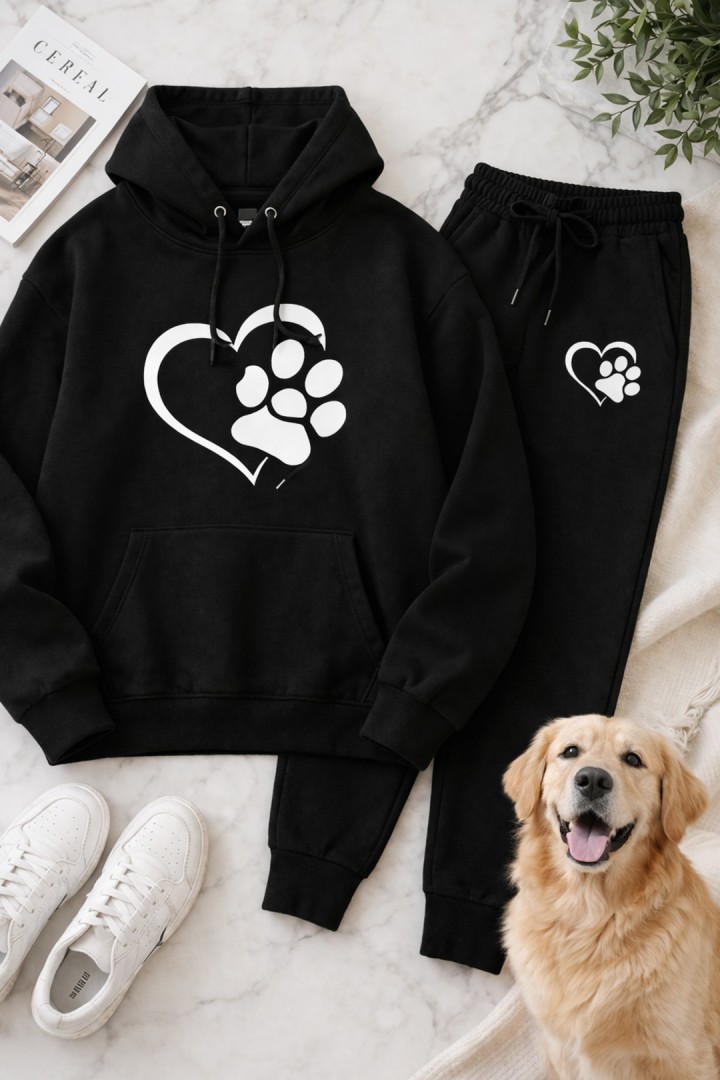 Komplet dresowy z motywem psów bluza + spodnie