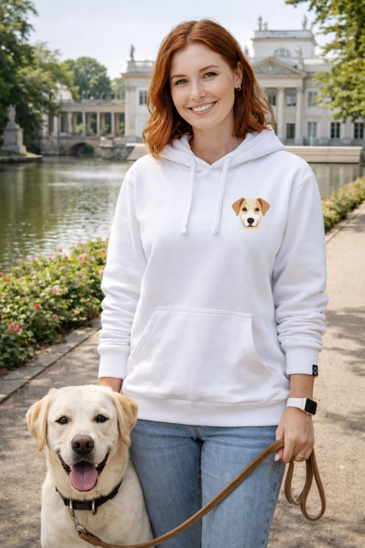 Bluza z kolorowym nadrukiem mały labrador