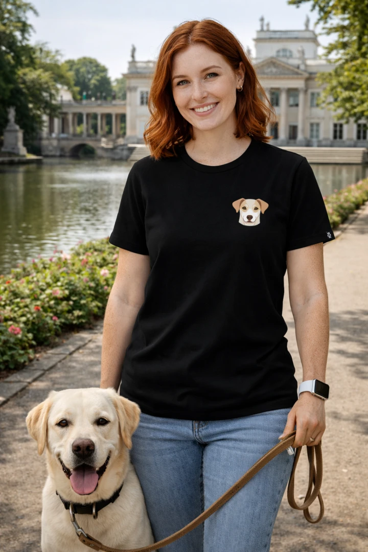 Koszulka z kolorowym nadrukiem Labrador dla psiarzy