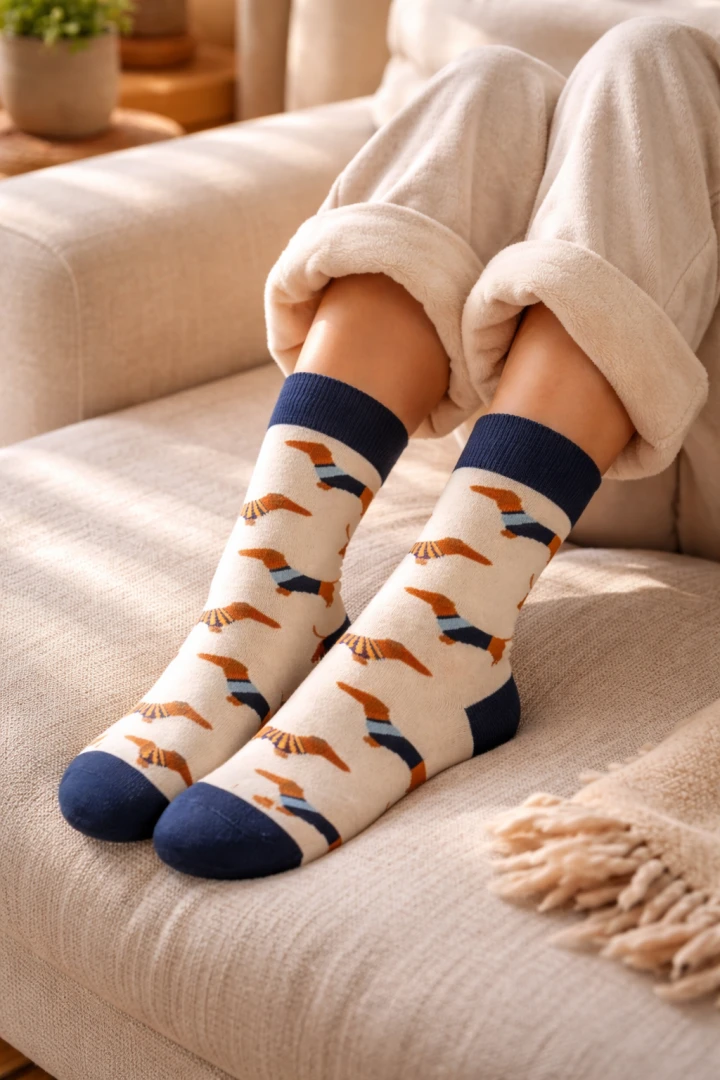 Skarpetki w jamniki wysokie dla miłośników psów