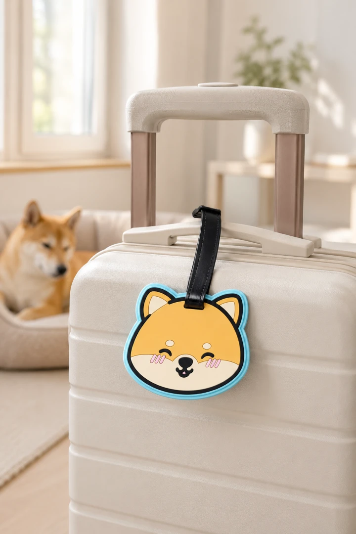 Zawieszka na bagaż uroczy Shiba dla psiarza