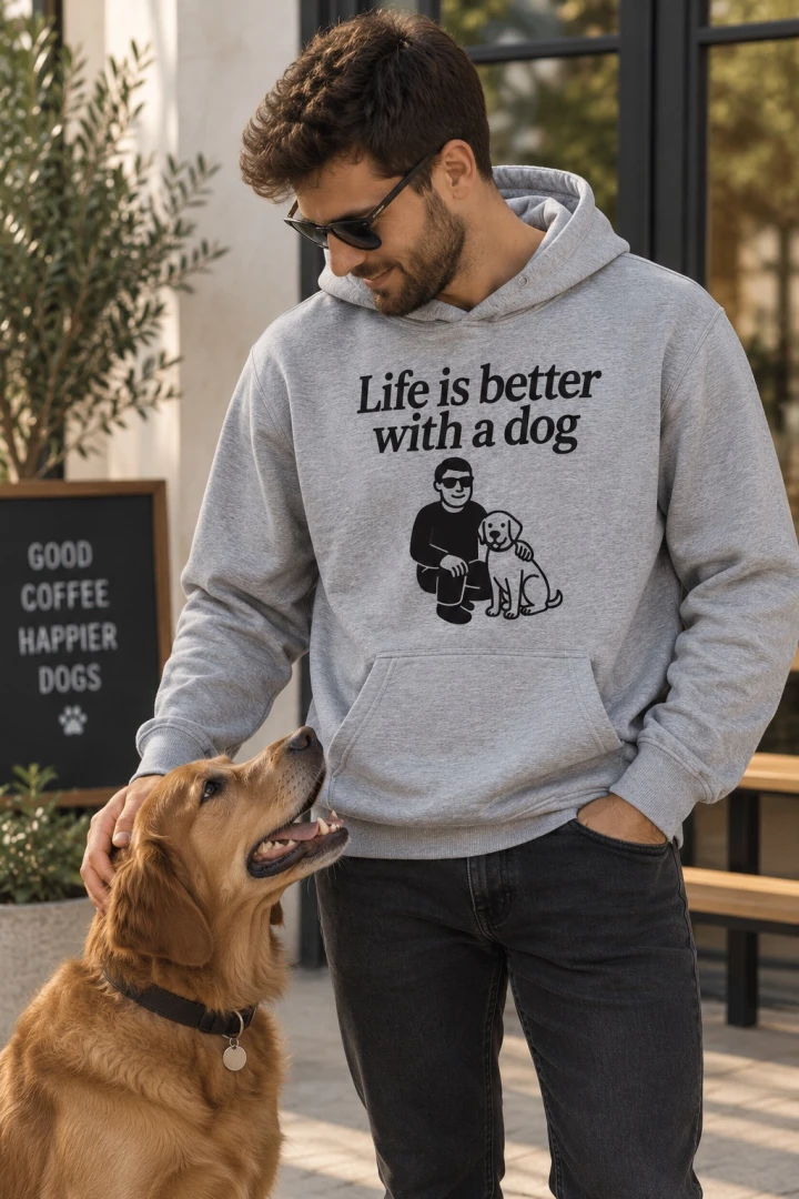 Bluza  męski duet – pies i ja