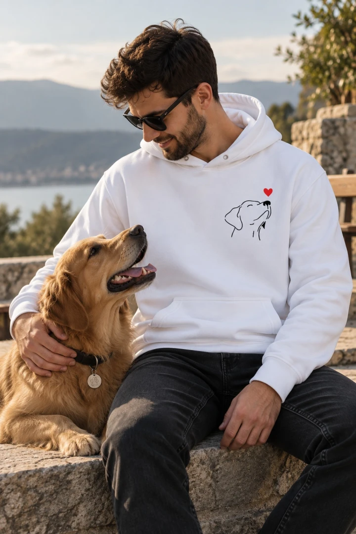 Bluza minimalistyczny pies z serduszkiem