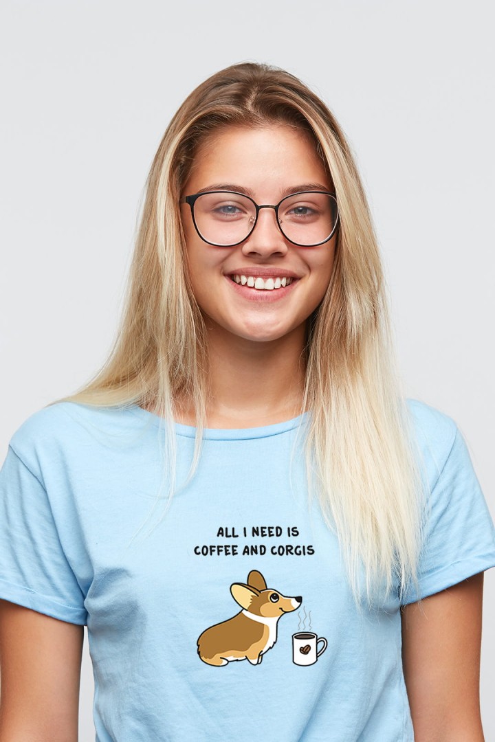 Koszulka corgis&coffee