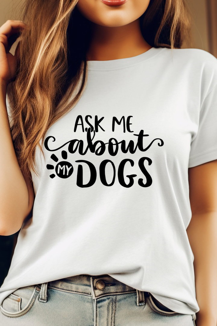 Koszulka ask me about my dogs