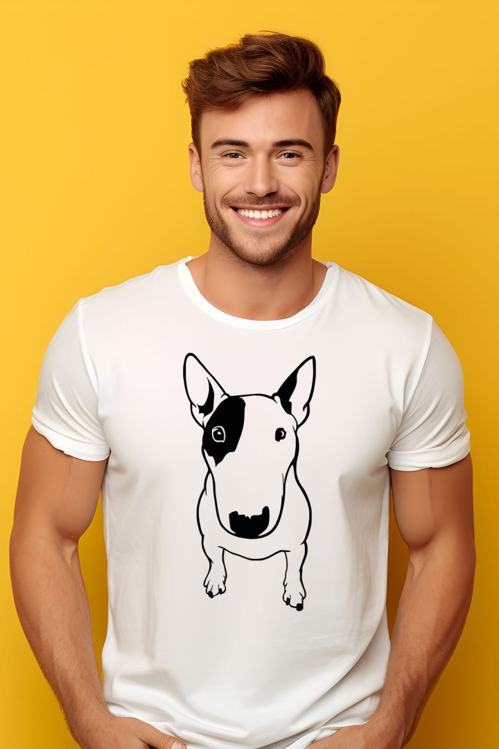 Koszulka z motywem psa Bulterier