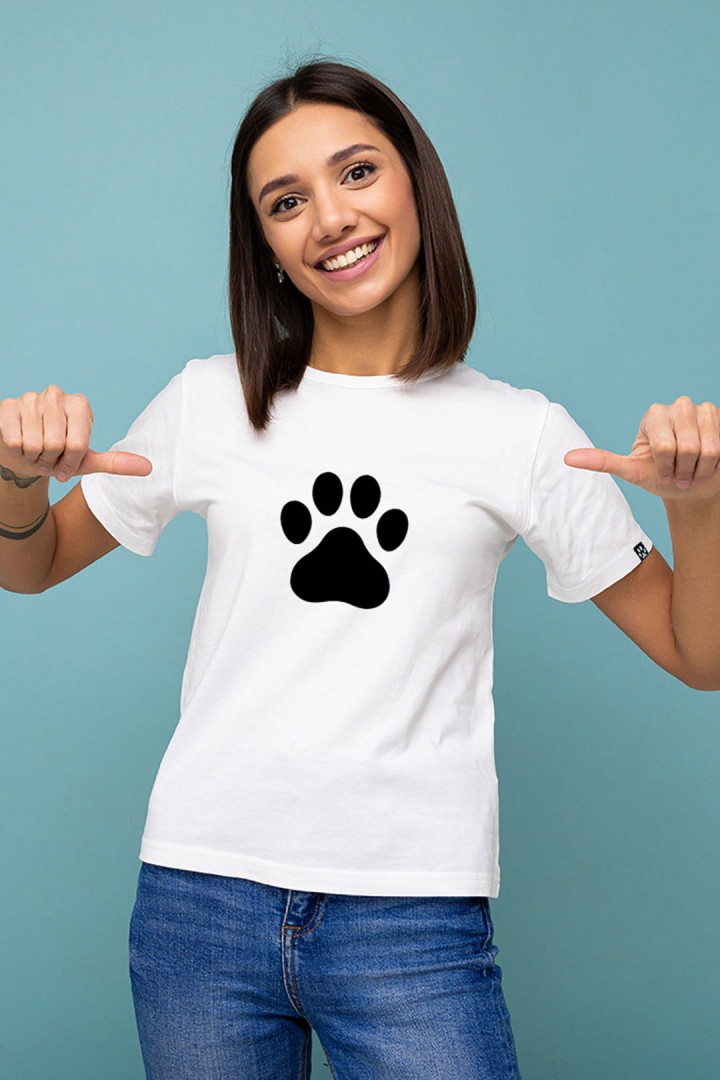 Koszulka z psią łapką dla psiarzy