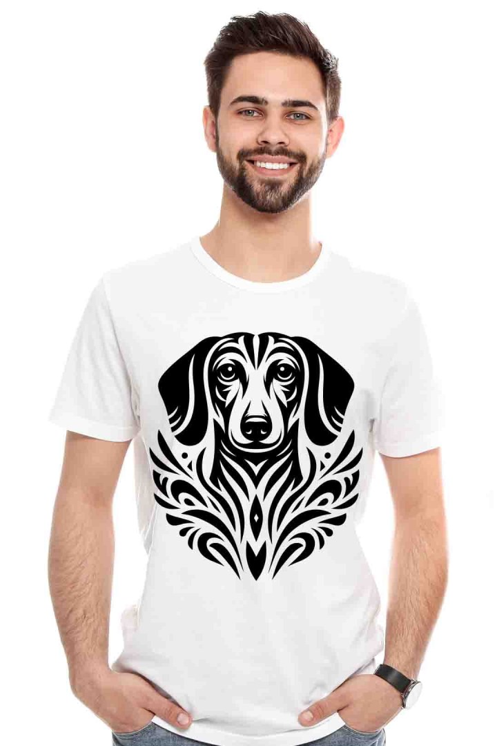 Koszulka jamnik w stylu boho 